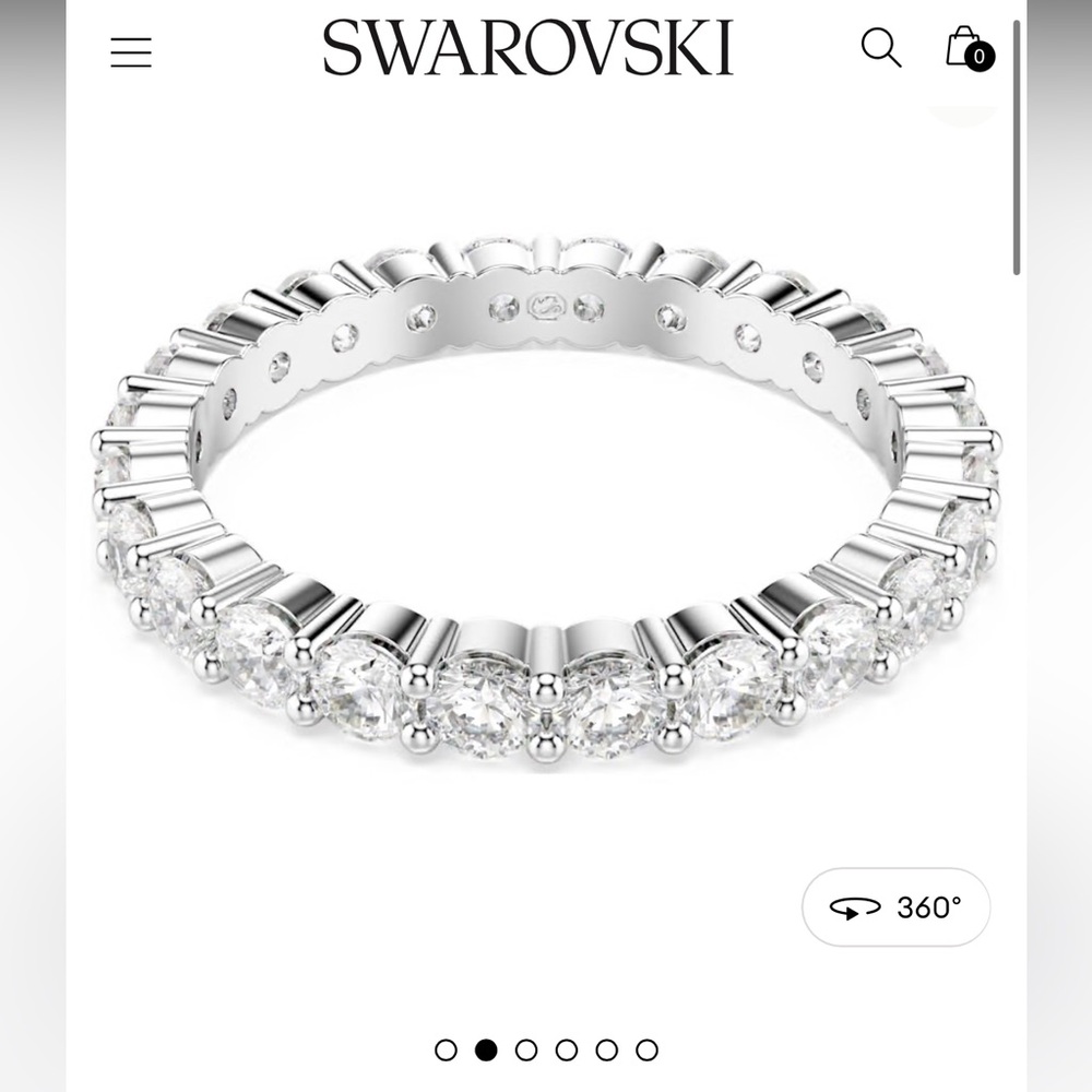 Swarovski Matrix Vittore ring size 7.